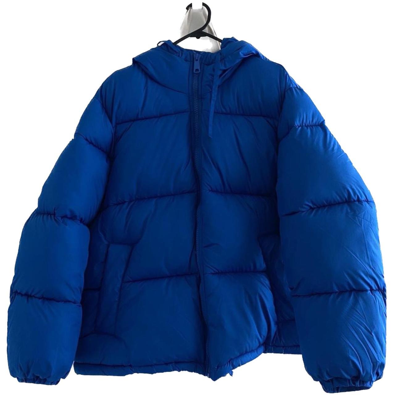 OVERSIZED BLUE PUFFER JACKET (first and Depop - Main Image