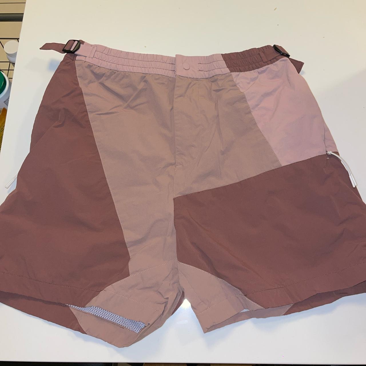 Kith Men's Purple and Burgundy Shorts Depop