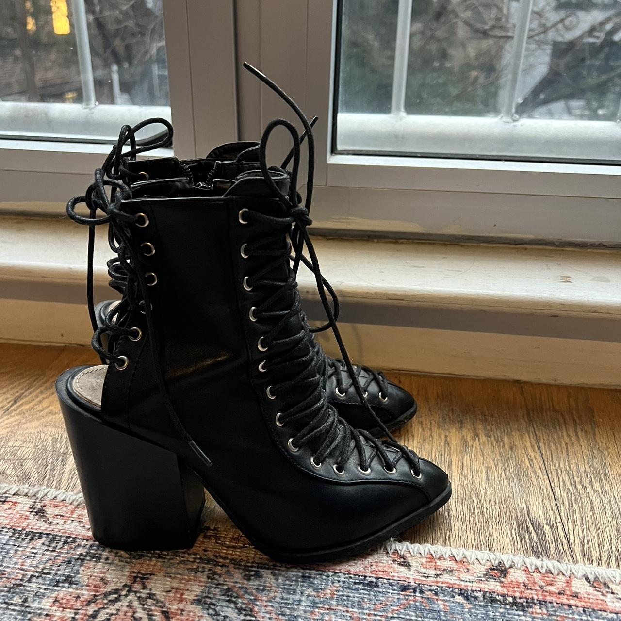 Cute lace up on sale booties