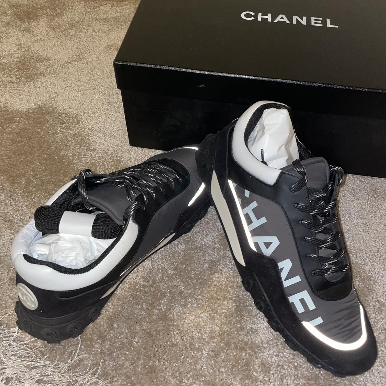 mens white chanel trainers