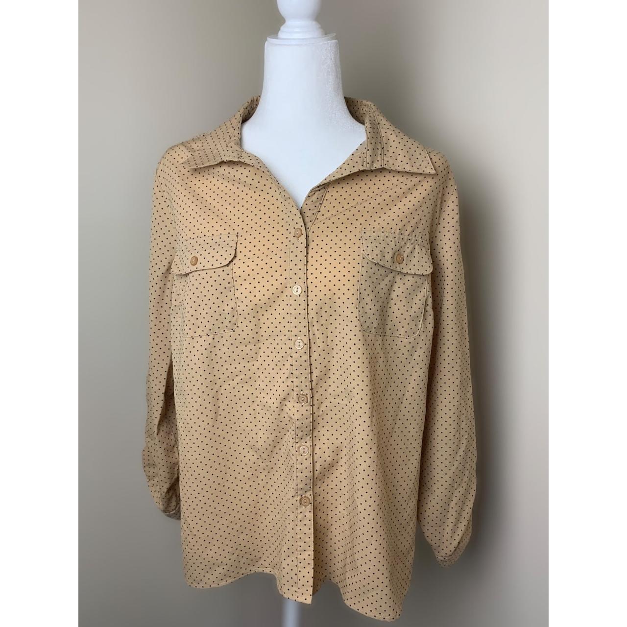 NY Collection Women's Tan Shirt Depop