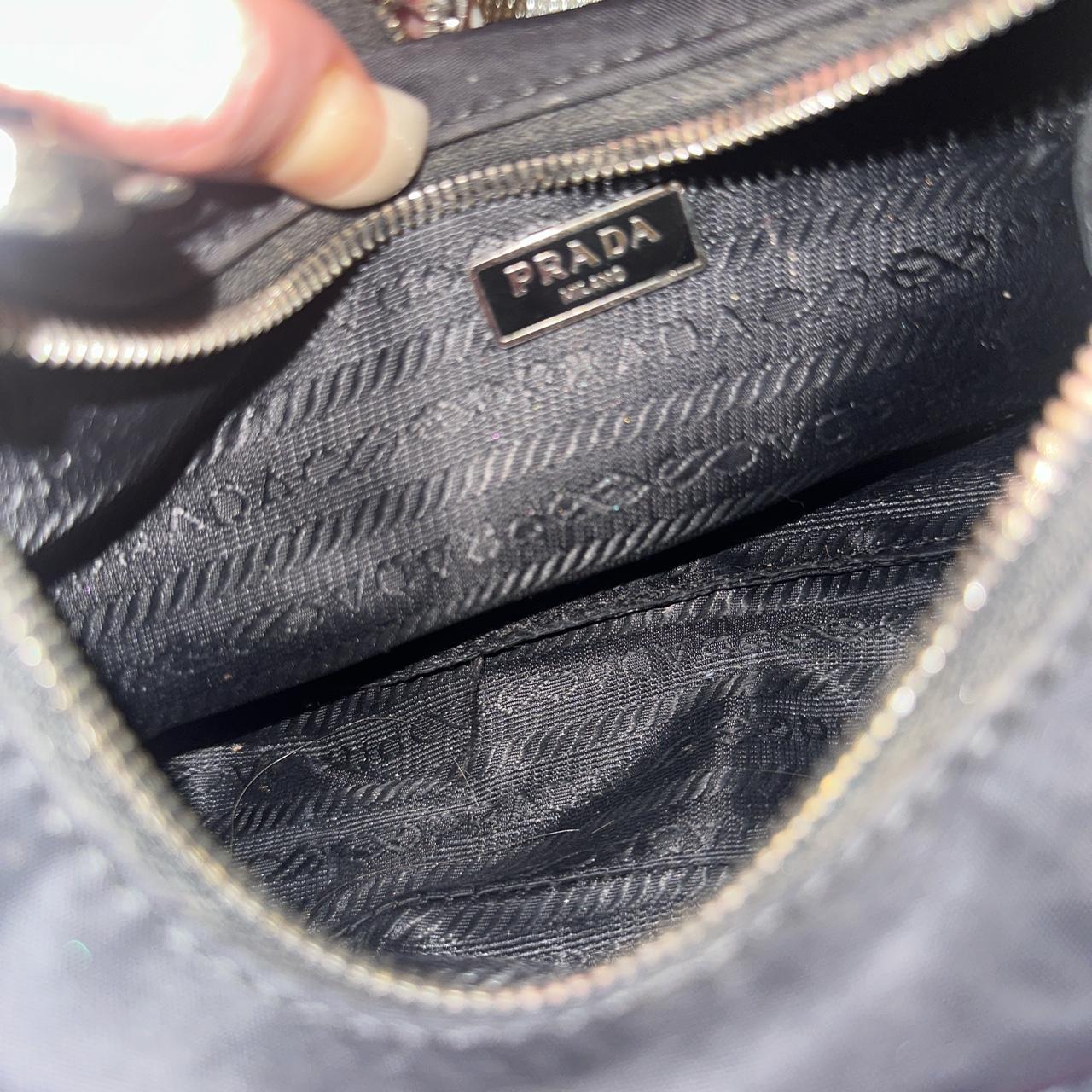 Genuine Prada nylon re-edition black handbag and... - Depop