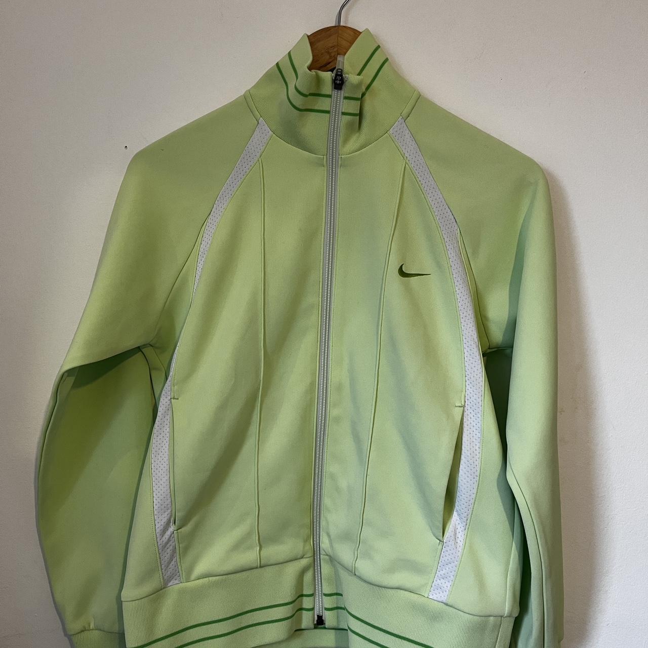 Nike Fit Dry Lime Green White track running jacket