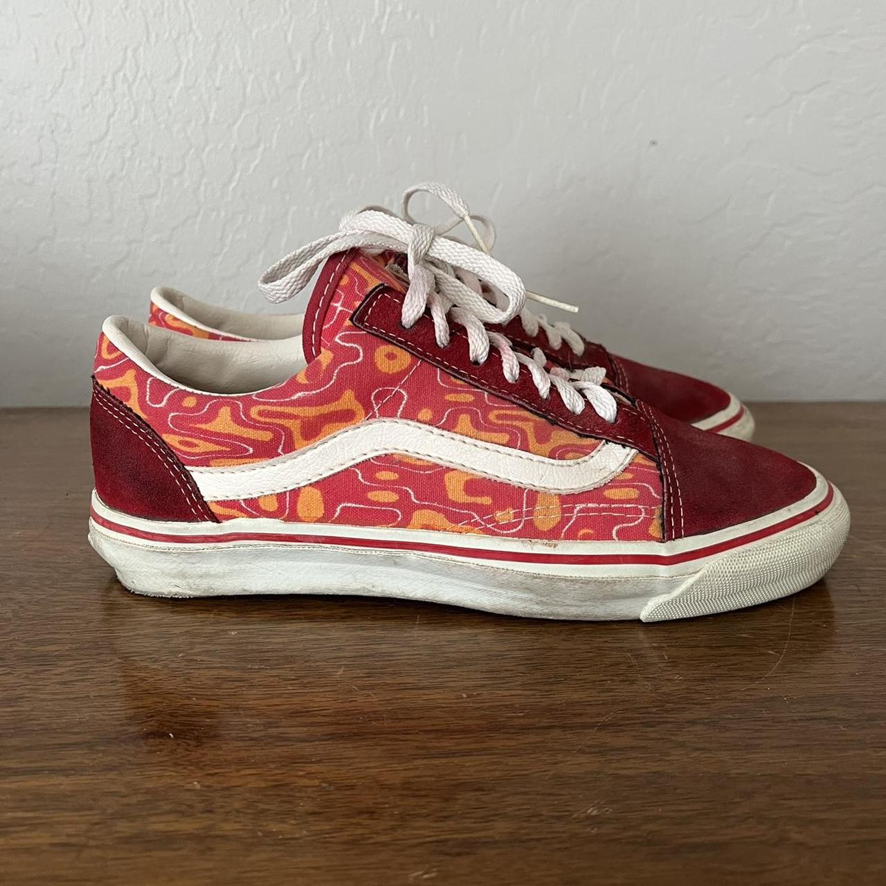 Red old top school vans