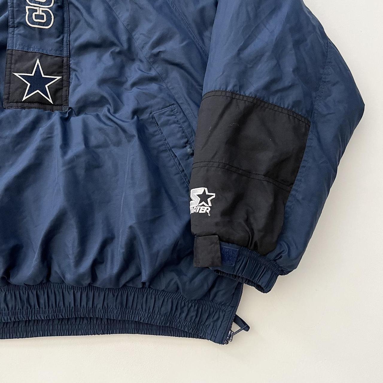 Vintage 90's Dallas Cowboys Starter Hooded Puffer - Depop