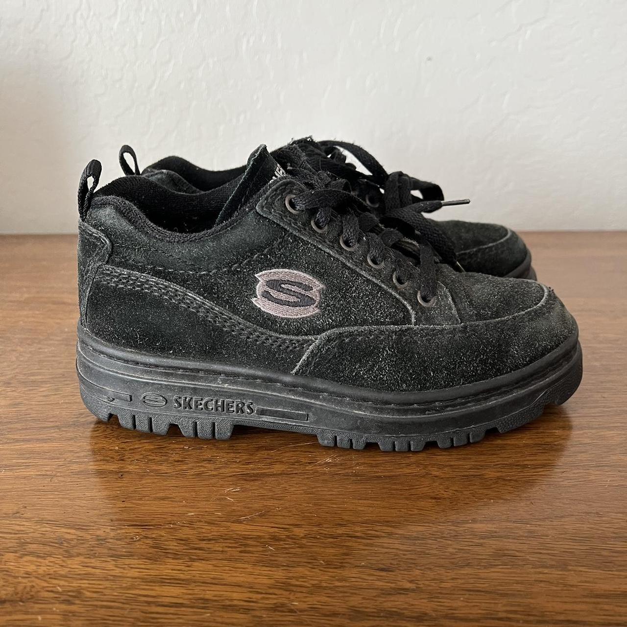 Black platform skechers sale