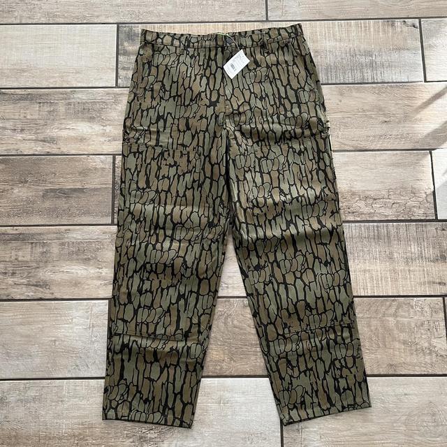 HUF GILMAN DOUBLE KNEE CARPENTER CAMO PANTS BRAND... - Depop