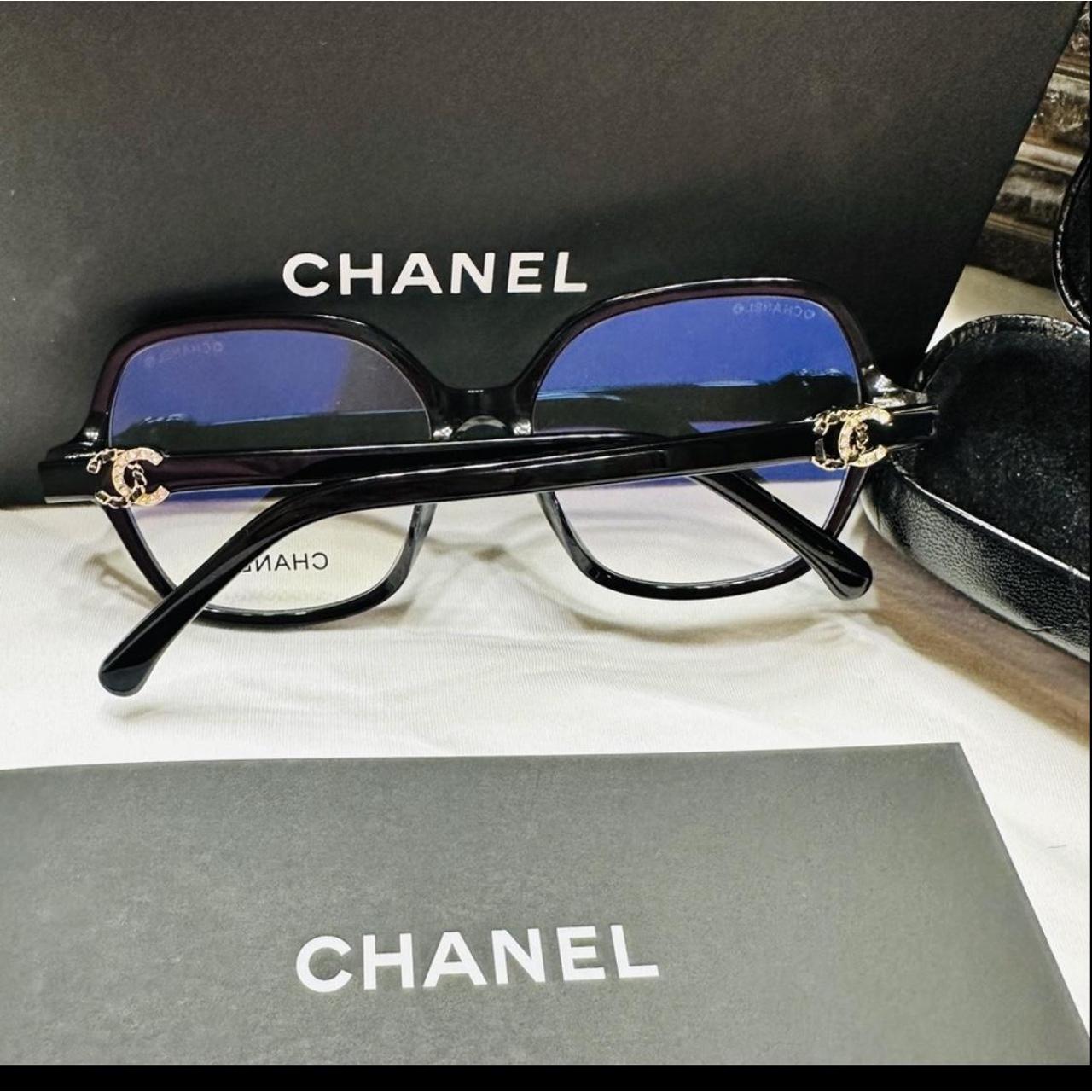chanel women's black sunglasses