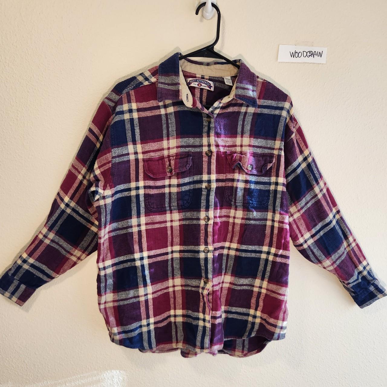 Best Authentic True Mark mid weight flannel button... - Depop