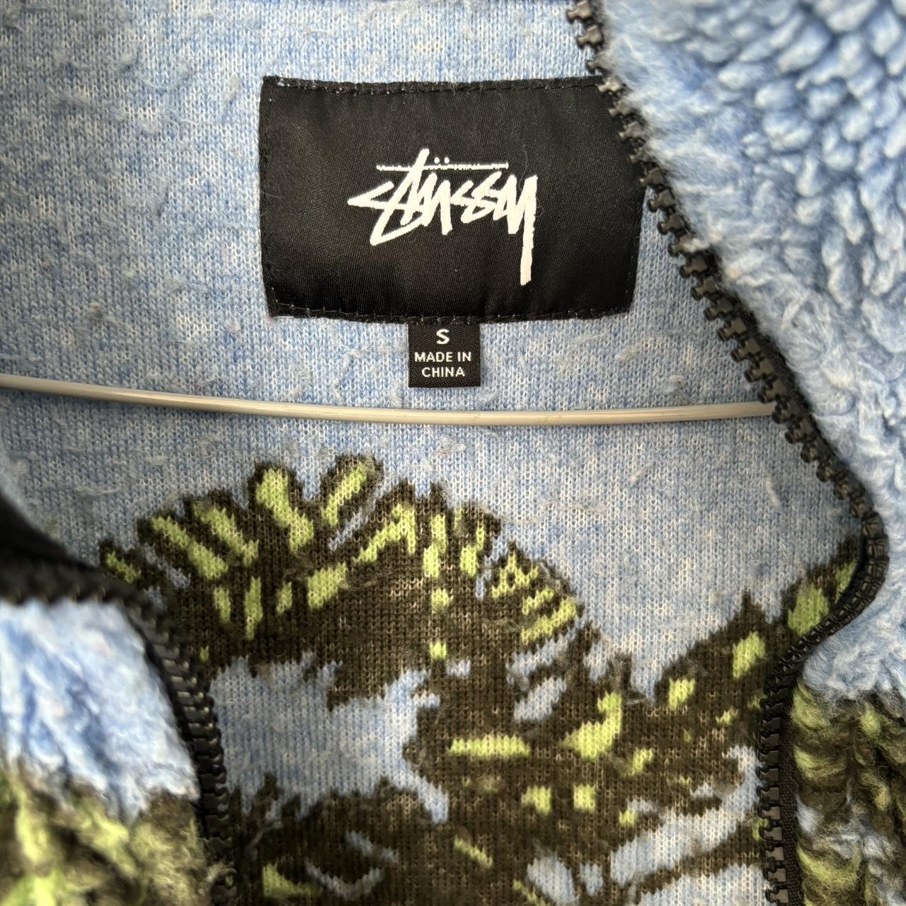 Stussy Hawaiian Tropical Jacquard Fleece in Blue | Depop Stussy Hawaiian Tropical Jacquard Fleece in Blue | Depop