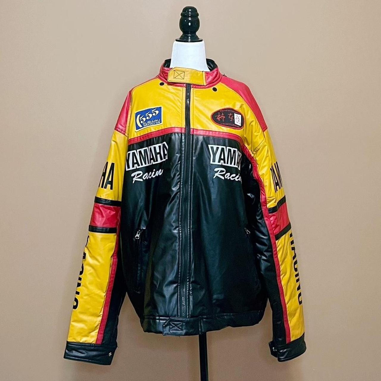 Vintage Leather Yamaha Racing Jacket Black,