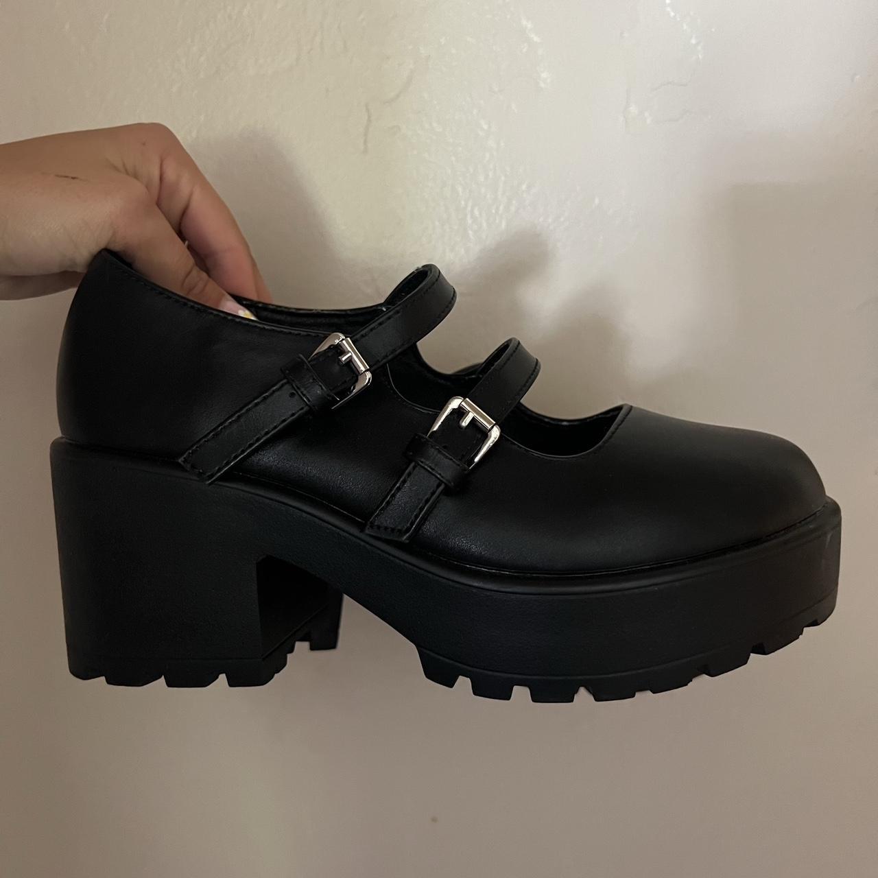 Black platform Mary janes worn once - Depop