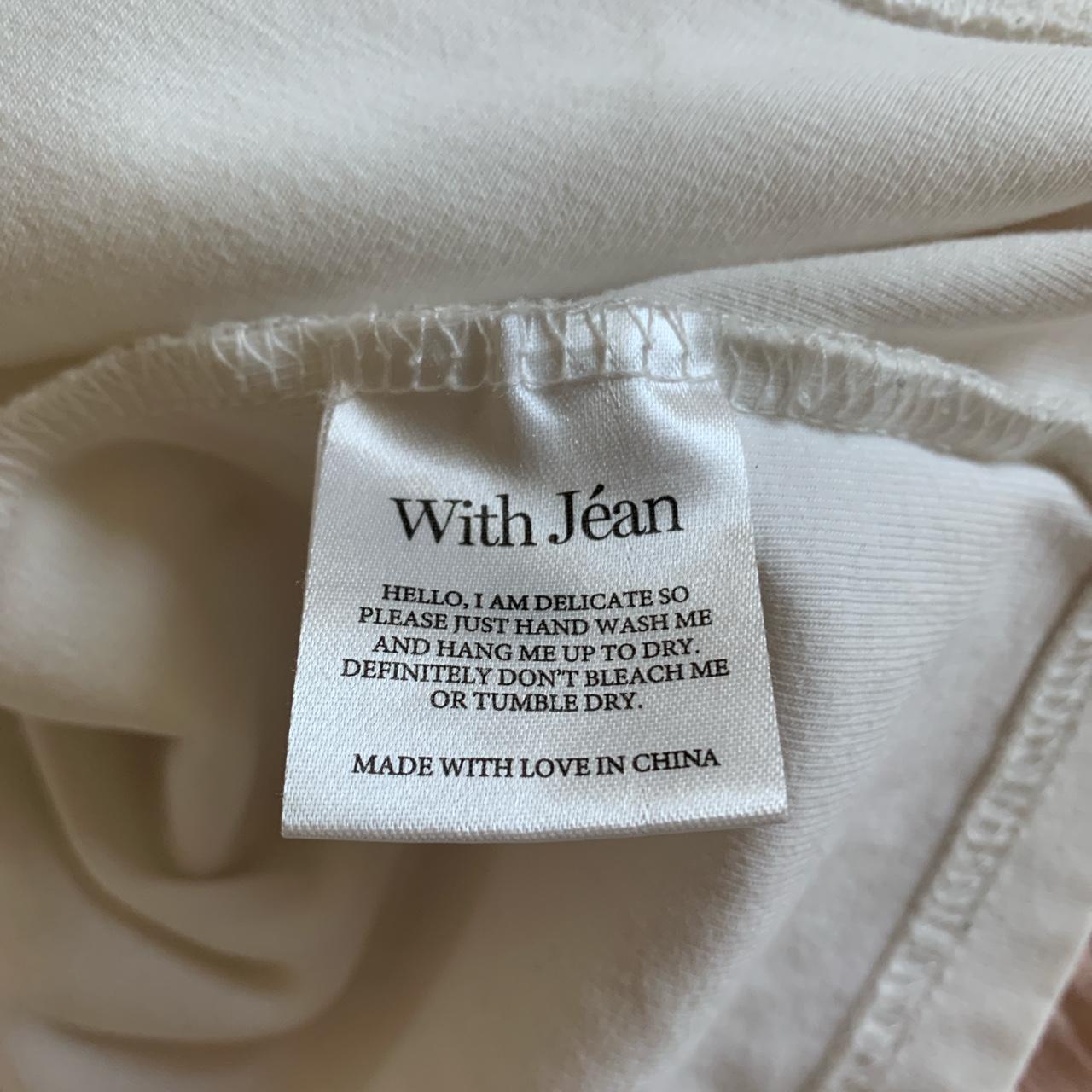 With Jéan Women's White T-shirt | Depop