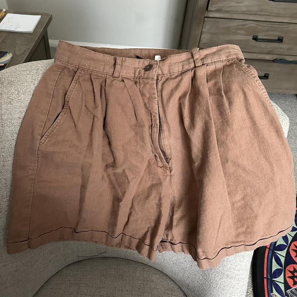 Basic Editions high waisted tan / brown shorts. I