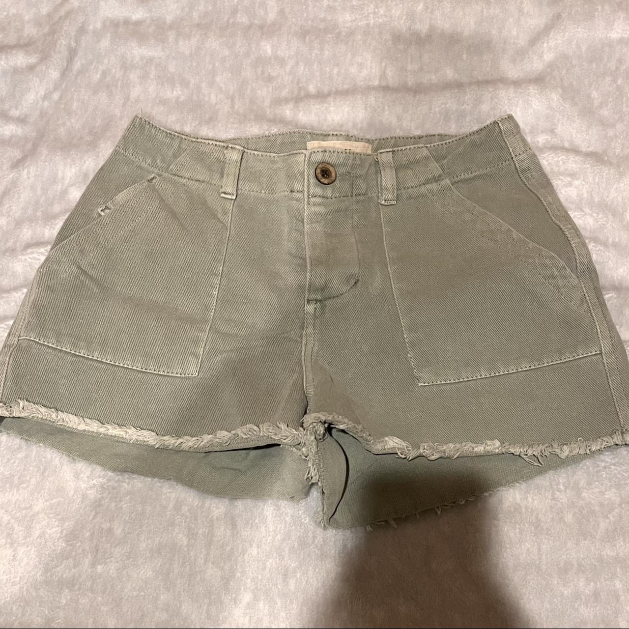 Chelsea & Violet Women's Green Shorts Depop