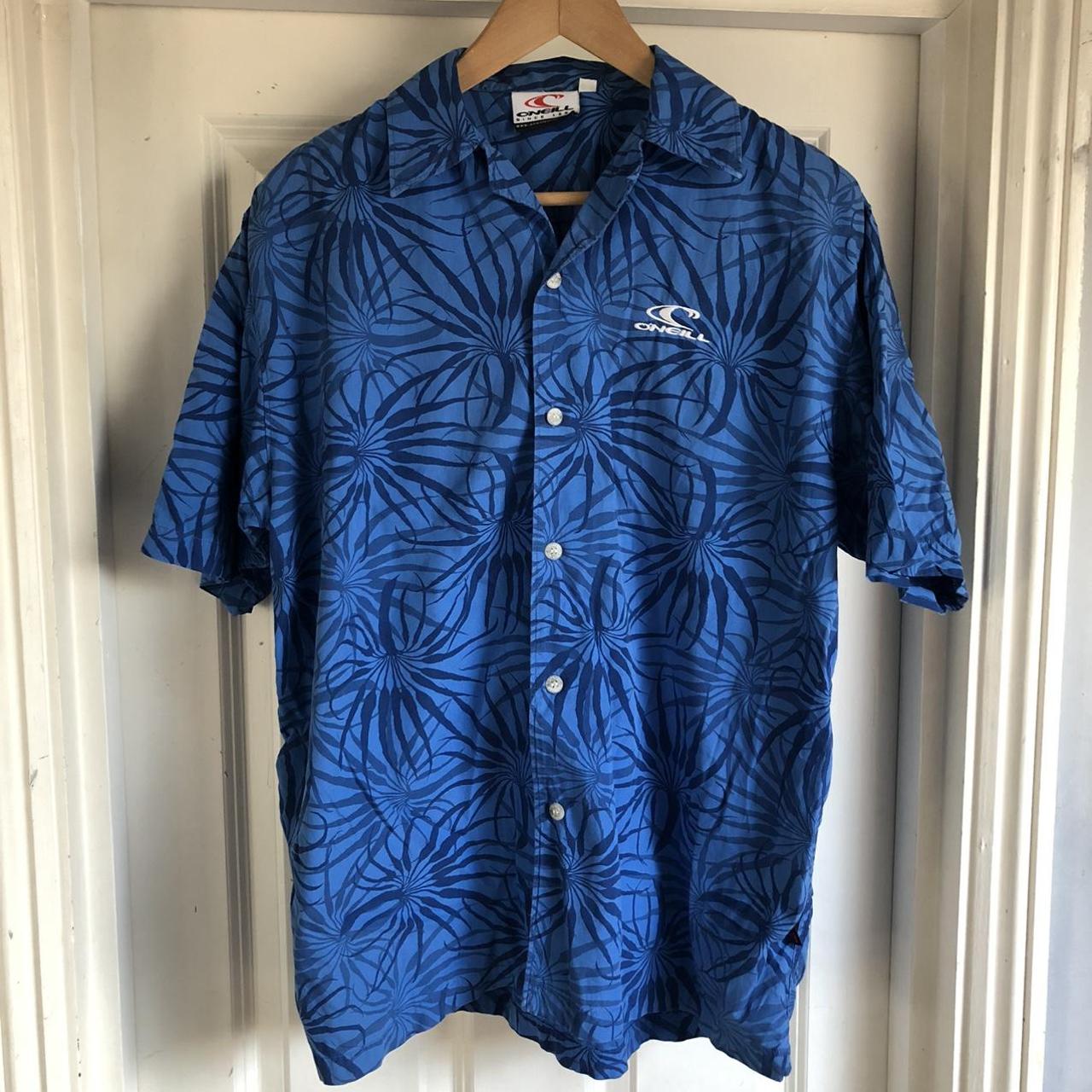 O'Neill Men's Blue and Navy Shirt | Depop