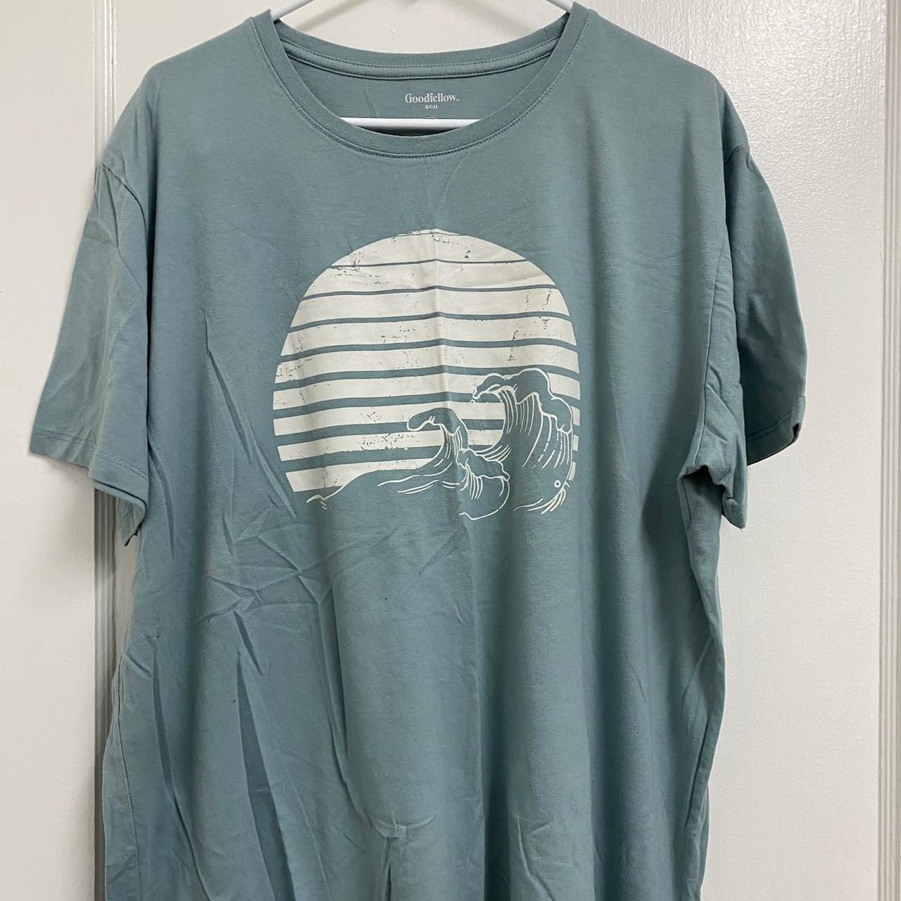 Goodfellow Waves Graphic Tee - worn... - Depop