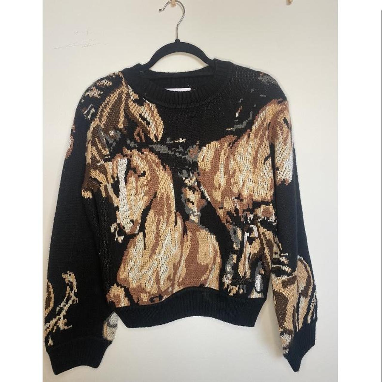House of Sunny Women's Black and Brown Jumper | Depop