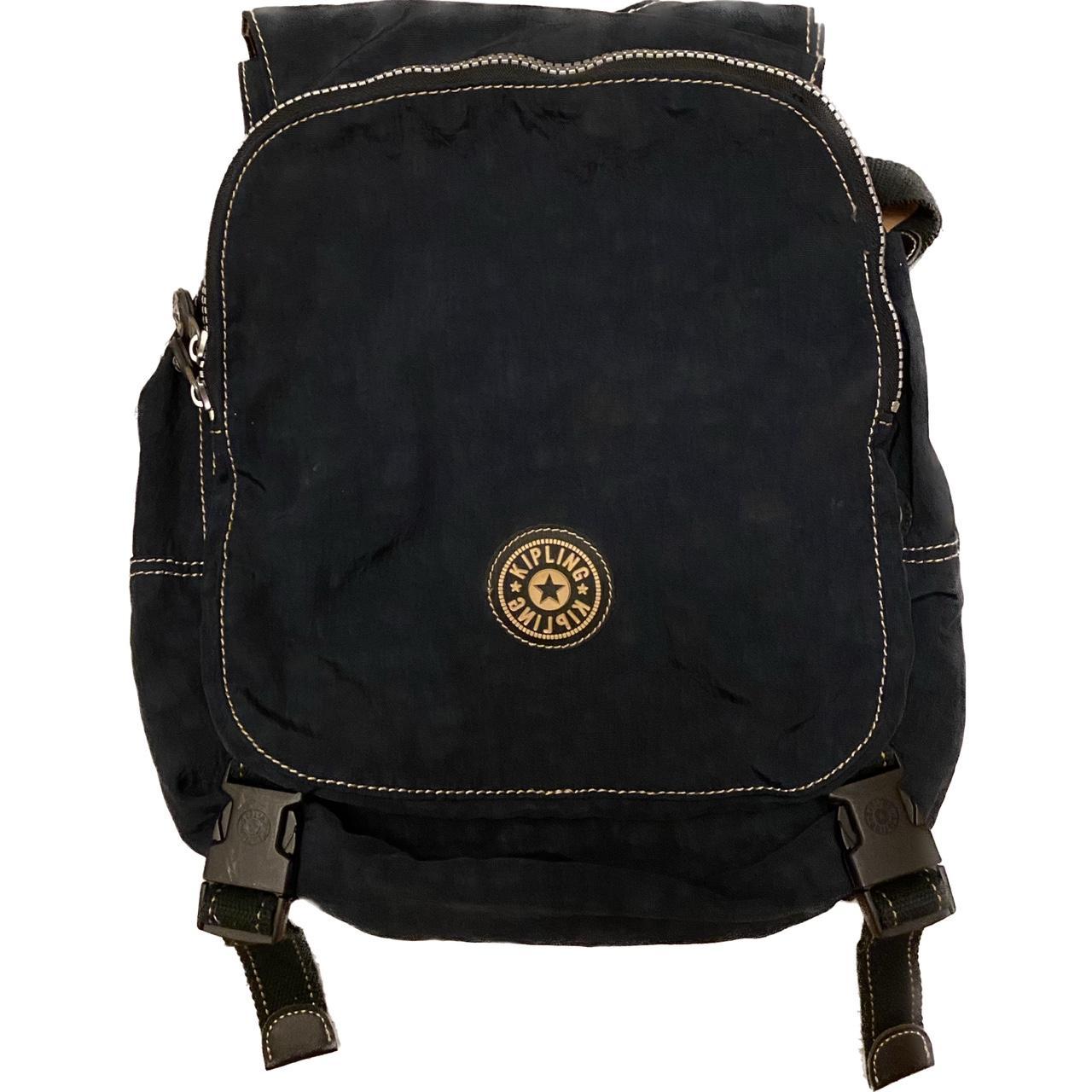 Navy Kipling backpack. Two bag design that clips at... Depop