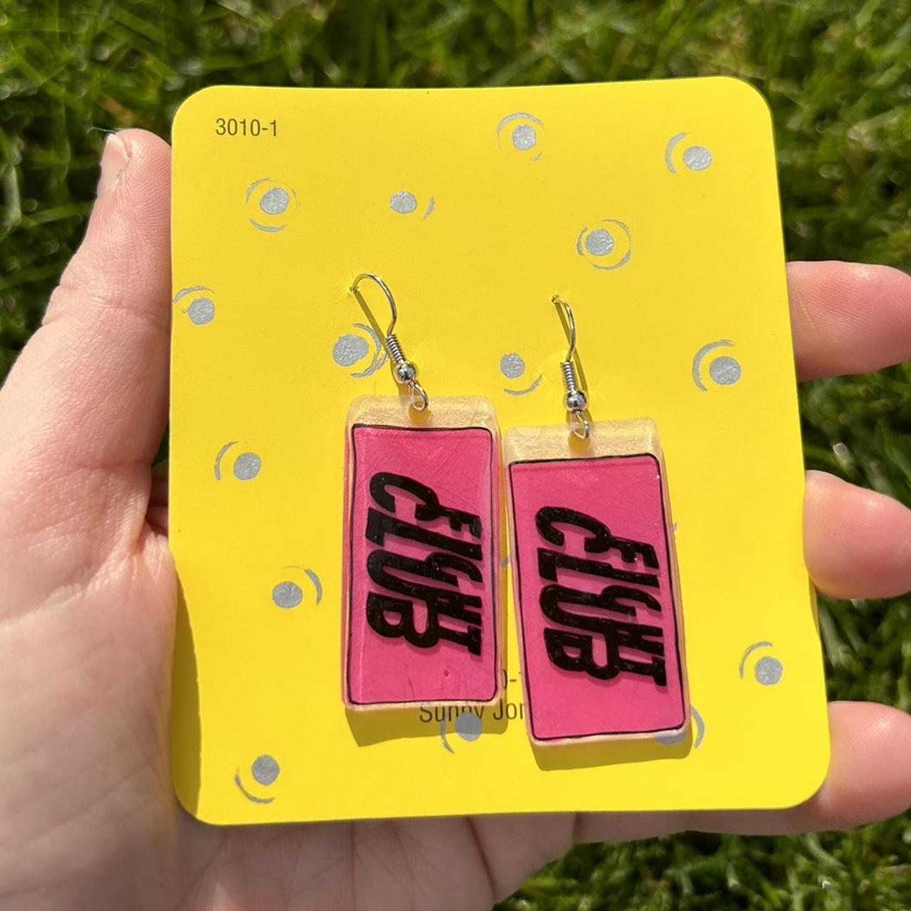 red uno reverse card earrings - Depop