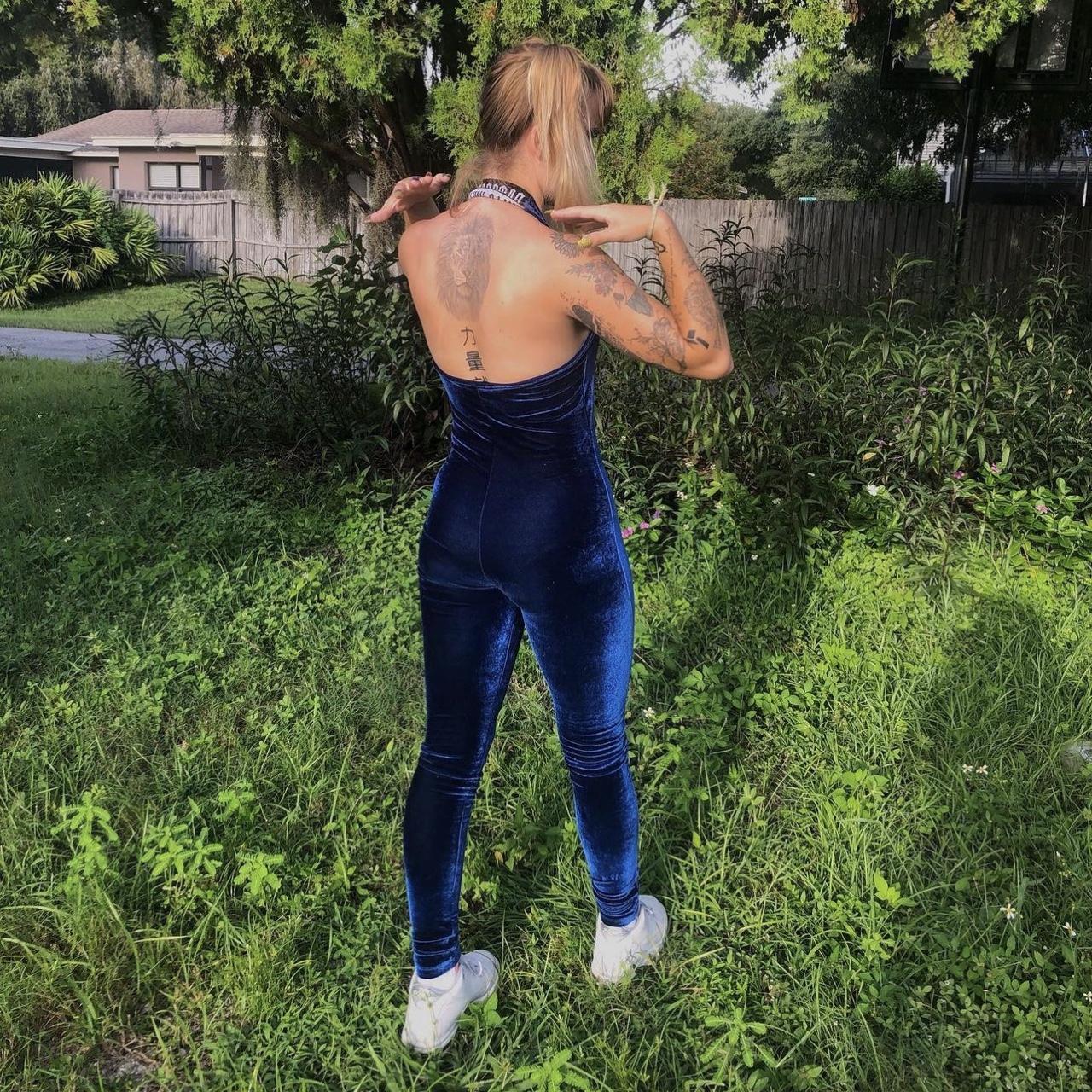 TRAPSTAR London blue velvet / velour jumpsuit.... Depop