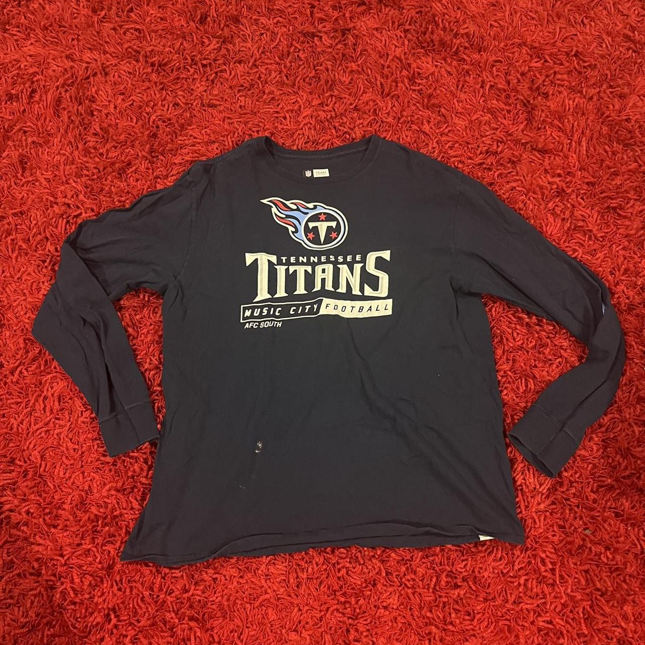 Tennessee Titans Shirt Size XL Gray NFL Football Long Sleeve Mens