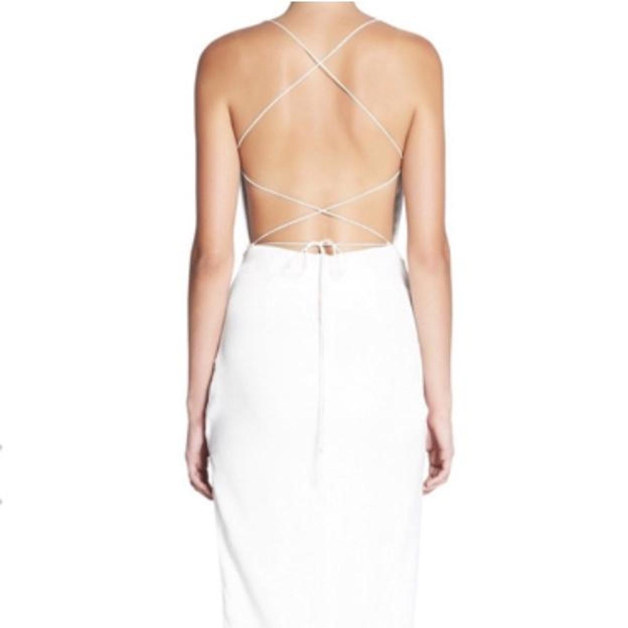 Manning cartell status update backless dress hotsell