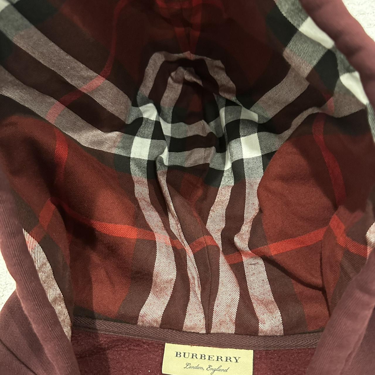 Burberry hoodie sale burgundy