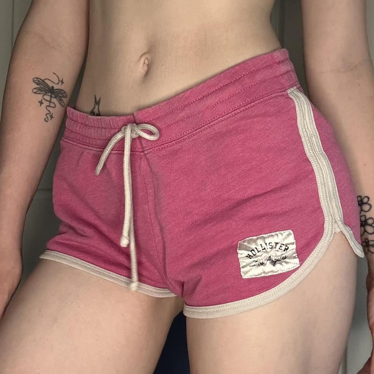 pink y2k mini shorts💗🎀 Hollister booty shorts Depop - Main Image