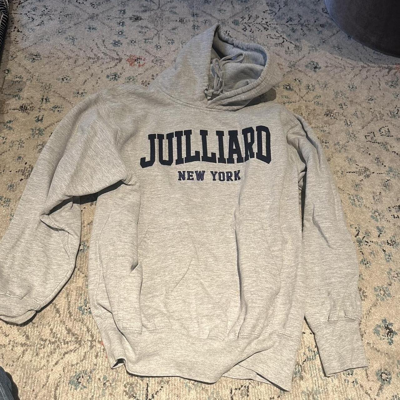 Grey and navy blue juilliard hoodie. Size small - Depop