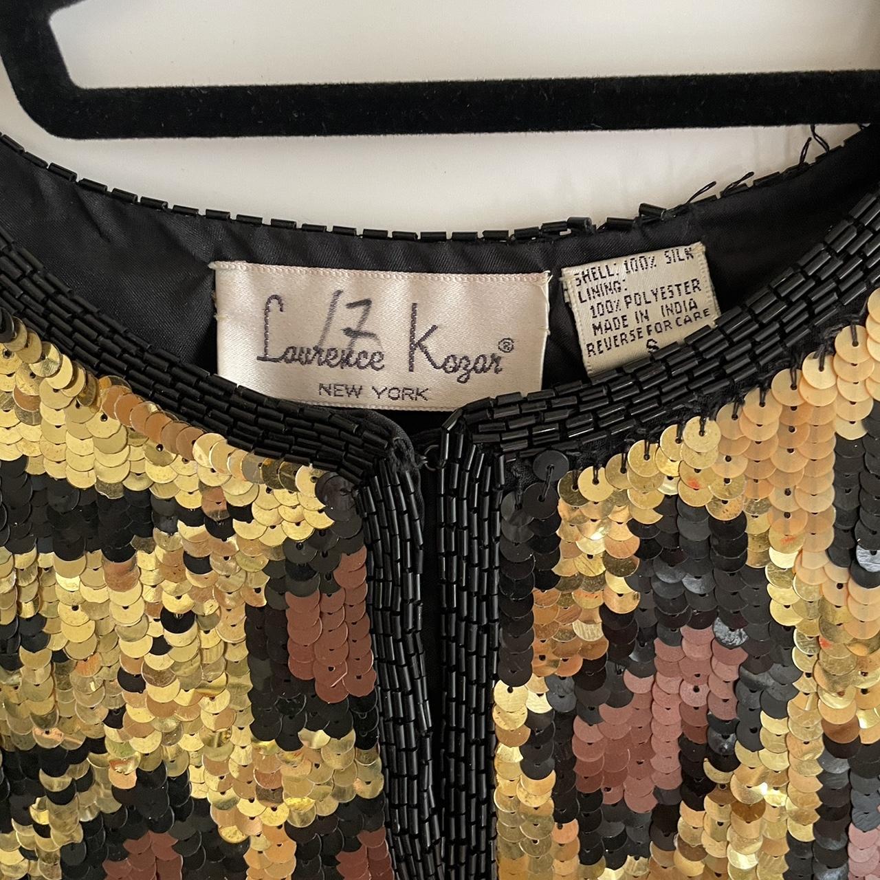 Laurence Kazar Vintage Sequin Jacket- Size... - Depop