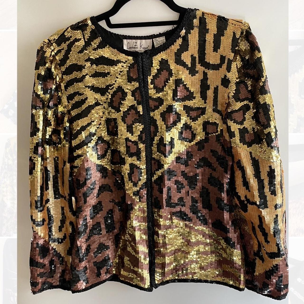 Laurence Kazar Vintage Sequin Jacket- Size... - Depop