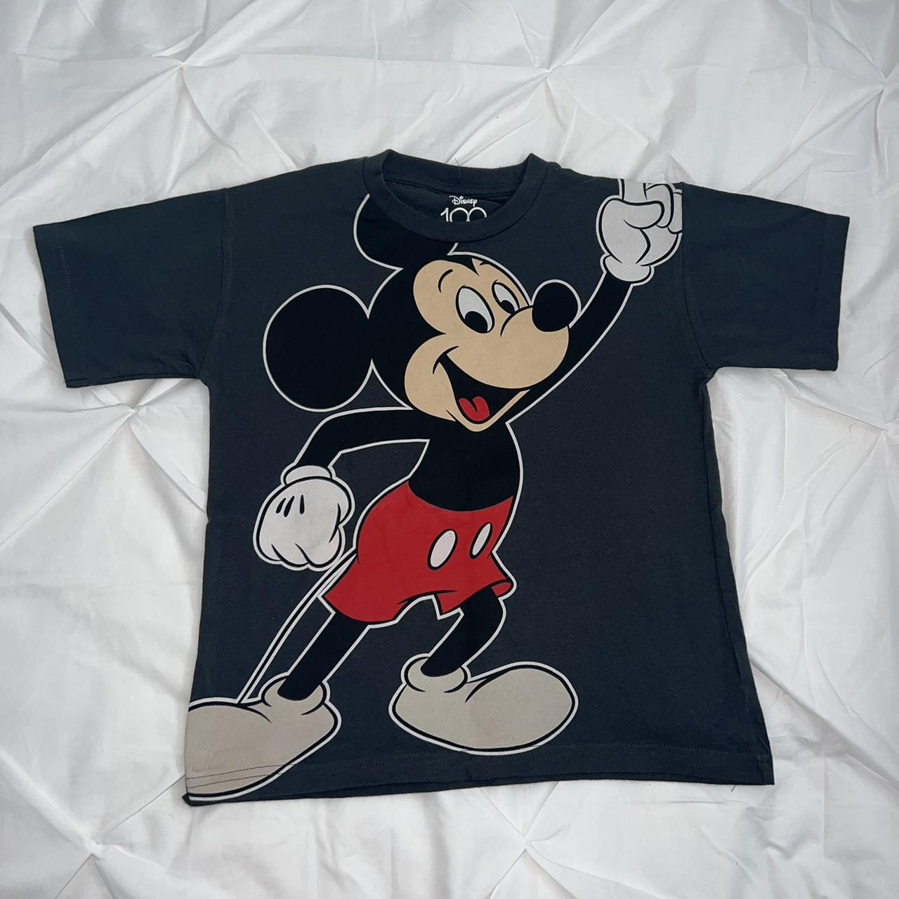 ‼️ CHARCOAL GREY MICKEY MOUSE SHORT SLEEVE T-SHIRT ‼️... - Depop