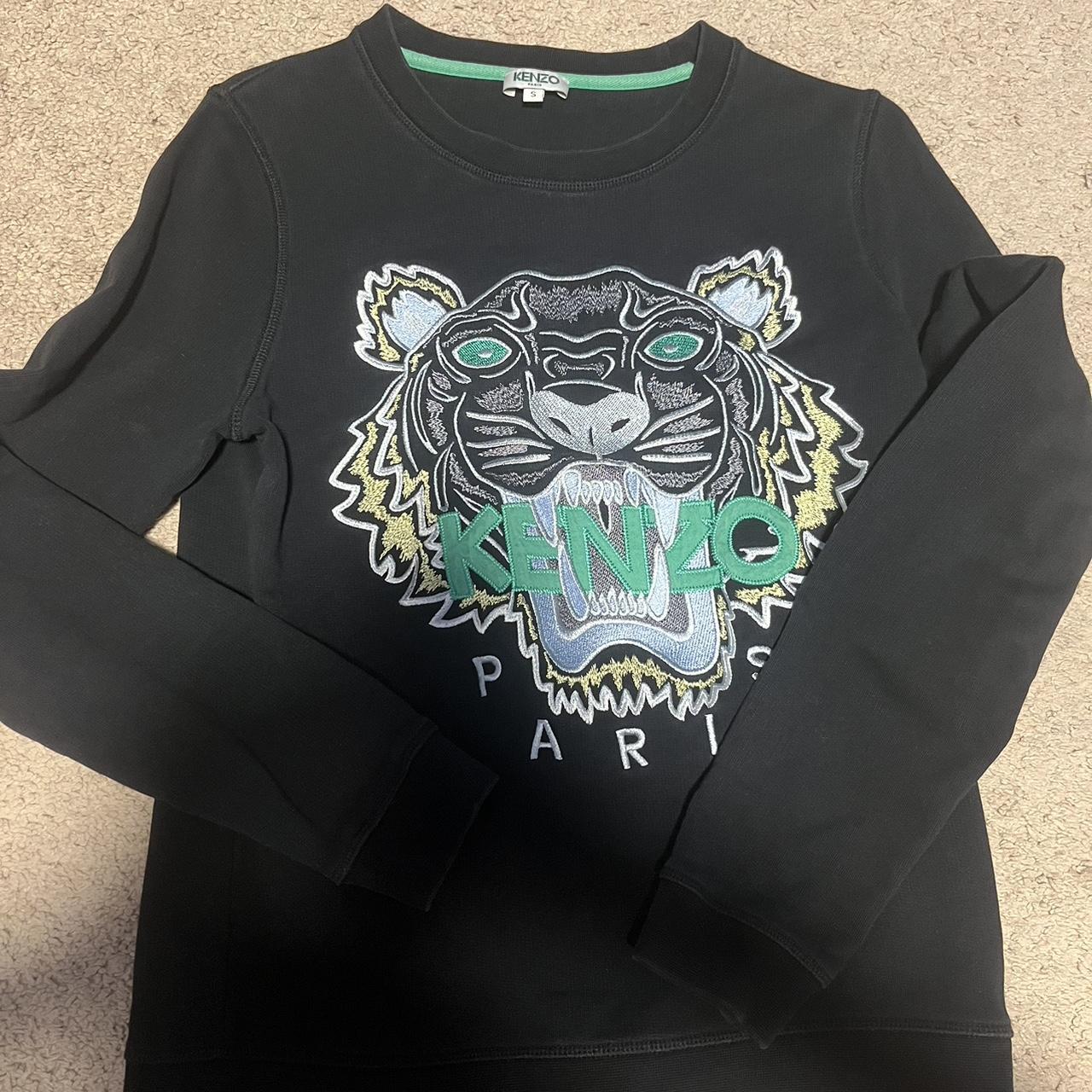 Women's kenzo deals black tiger sweatshirt