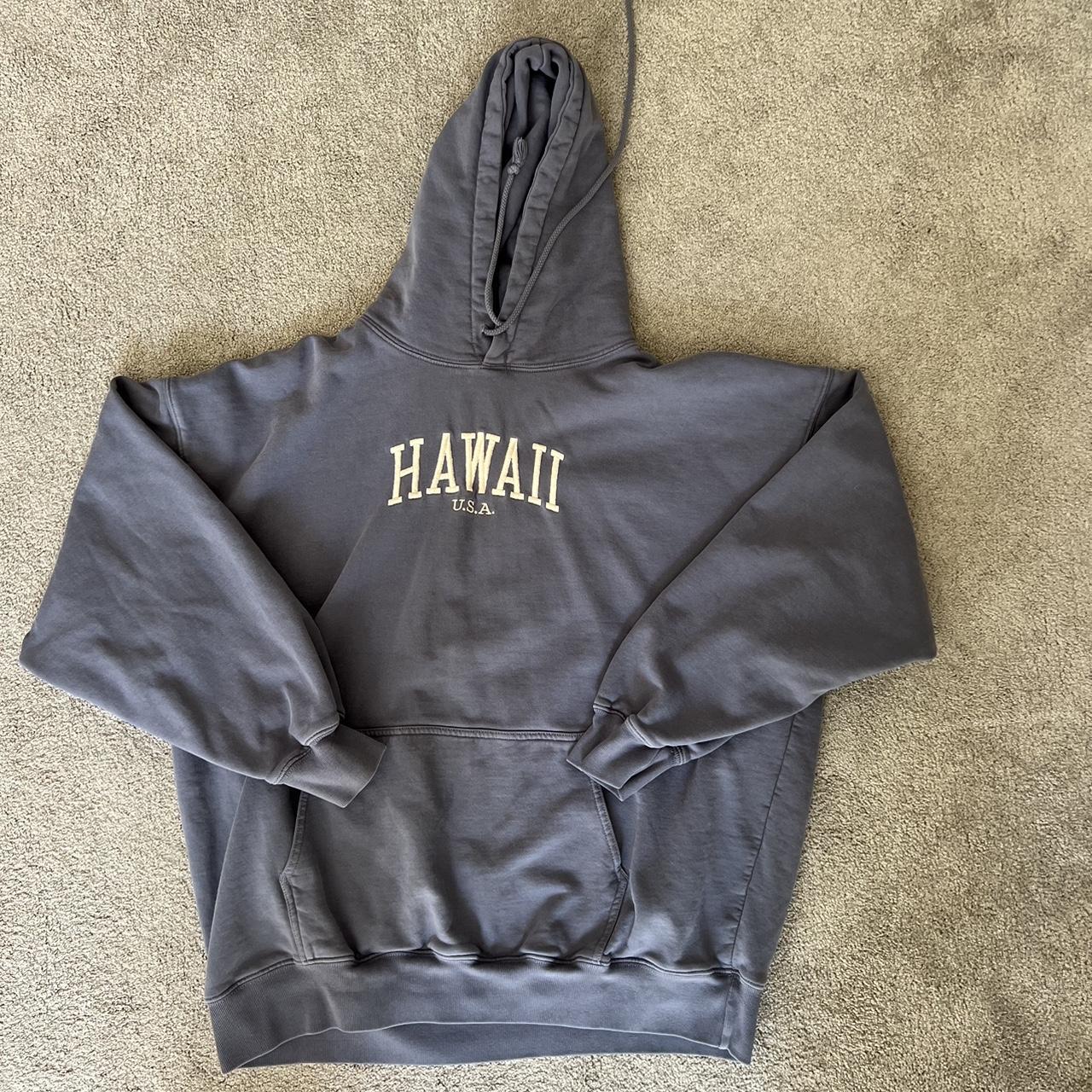 brandy melville blue hawaii hoodie repop bought for... Depop