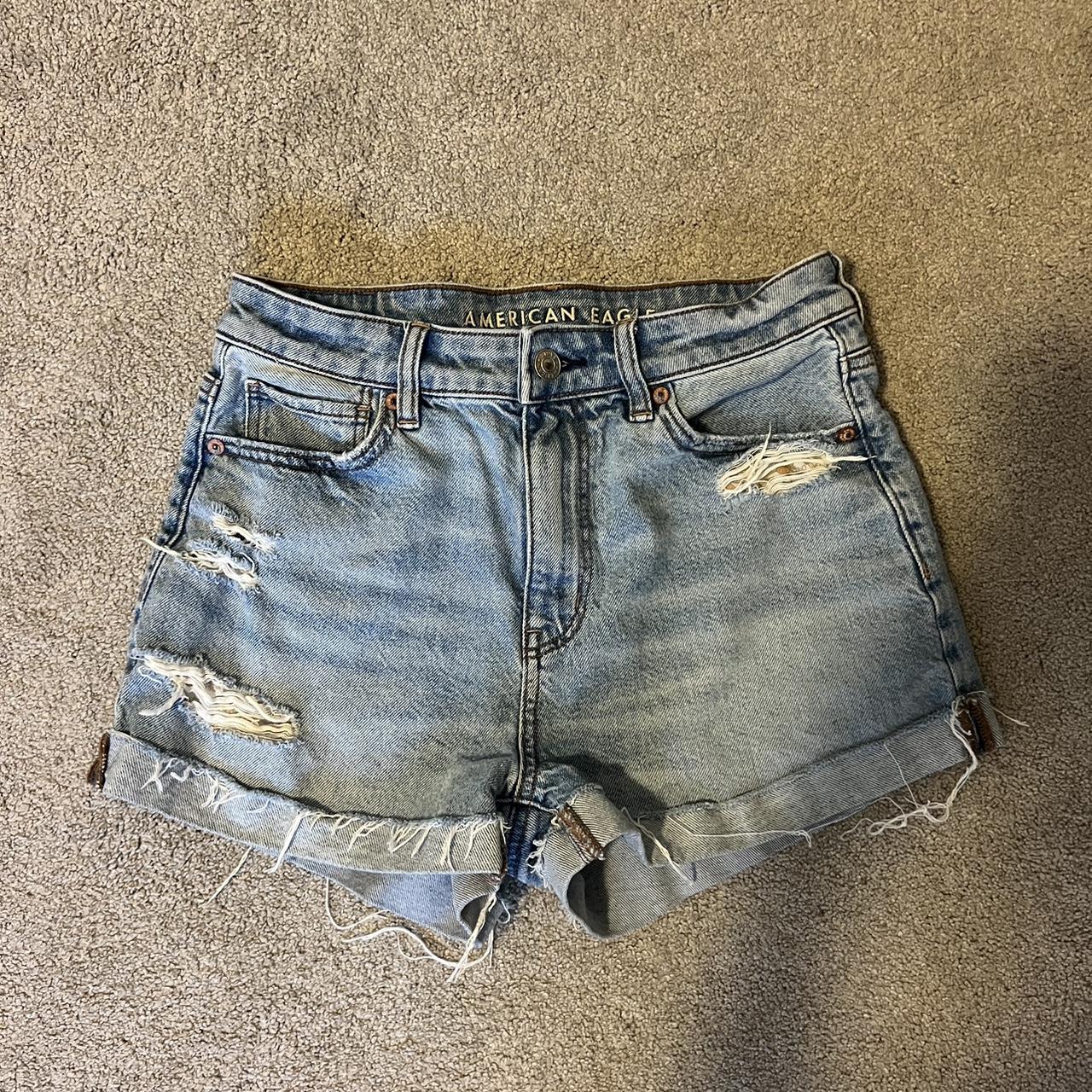 American eagle denim shorts Size 2 No flaws - Depop