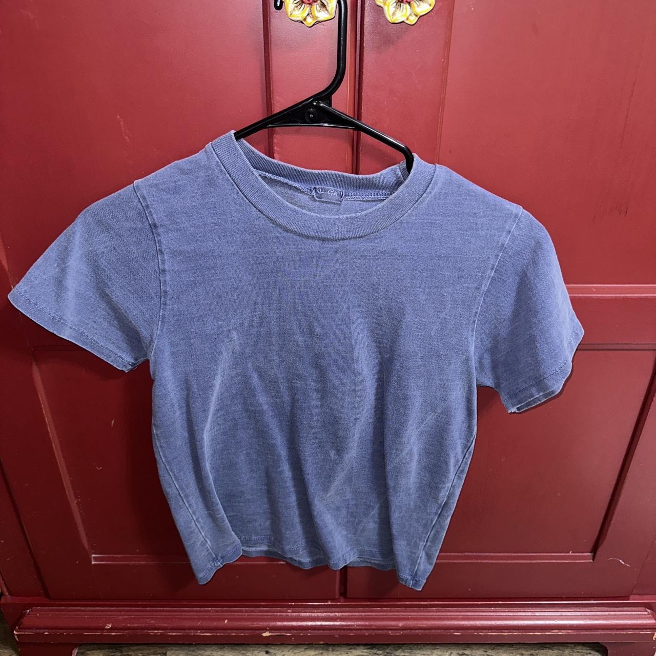 Brandy baby tee Super cute Color is an ashy navy... Depop