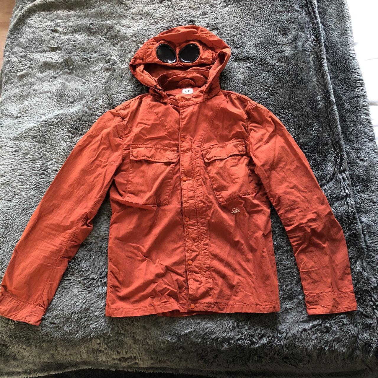 Cp company goggle jacket orange hotsell