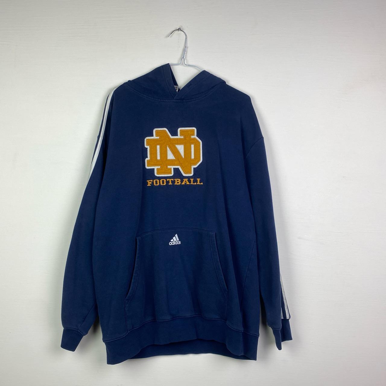 Adidas Men's Yellow and Navy Hoodie | Depop