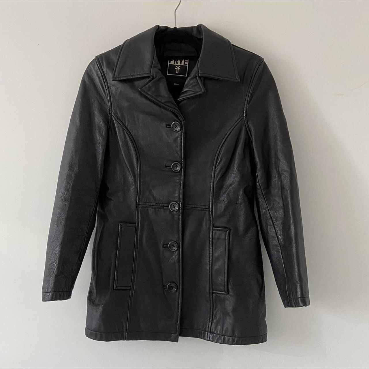 Frye Women’s Leather Jacket Size Small Condition:... - Depop