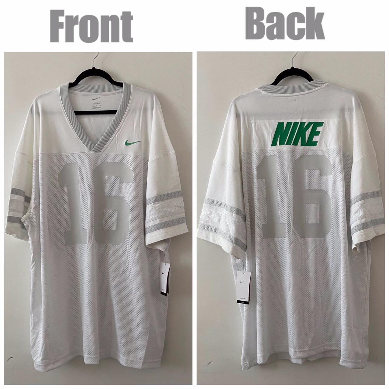 Men’s Nike DriFit White Plain Football Jersey Size... Depop