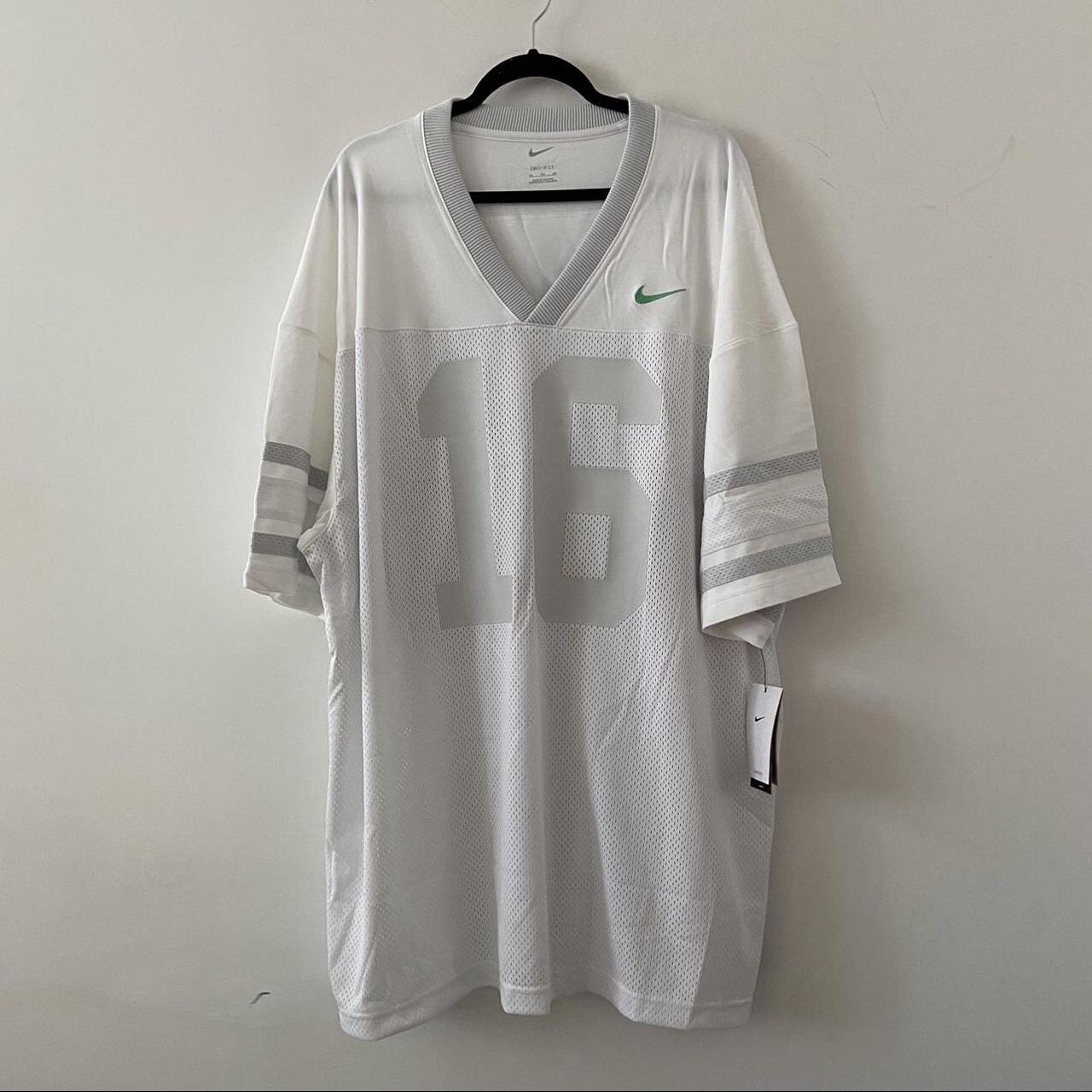 Men’s Nike DriFit White Plain Football Jersey Size... Depop