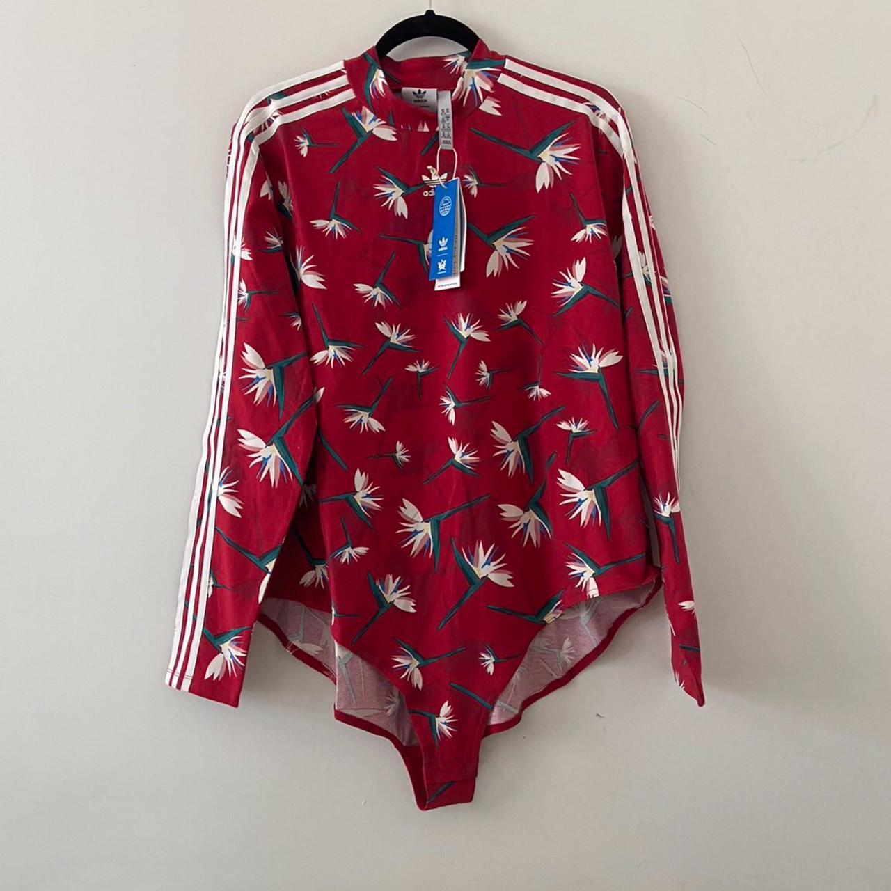 Adidas red outlet bodysuit