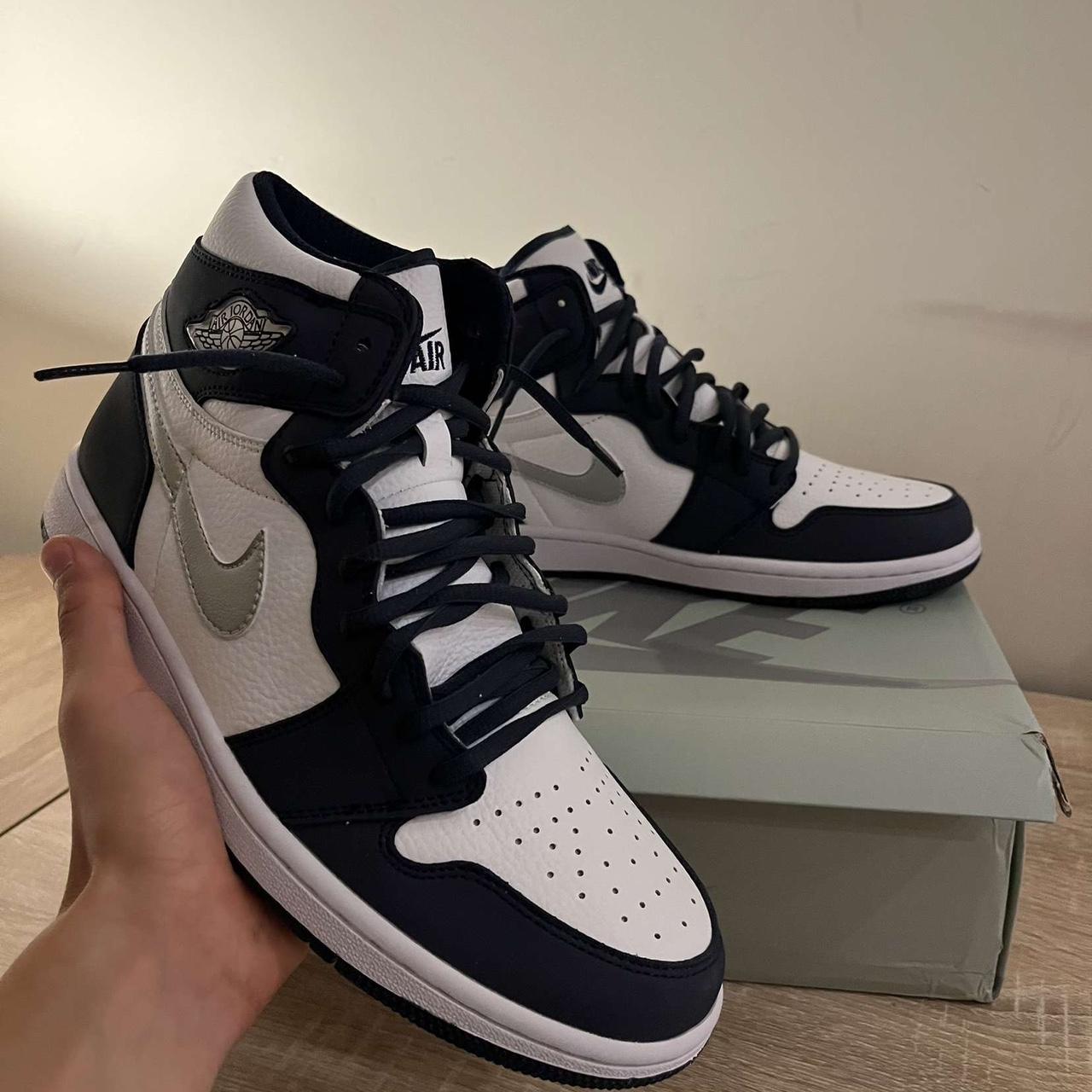 Air Jordan 1 Retro High Navy blue Size 8.5 Uk - Depop