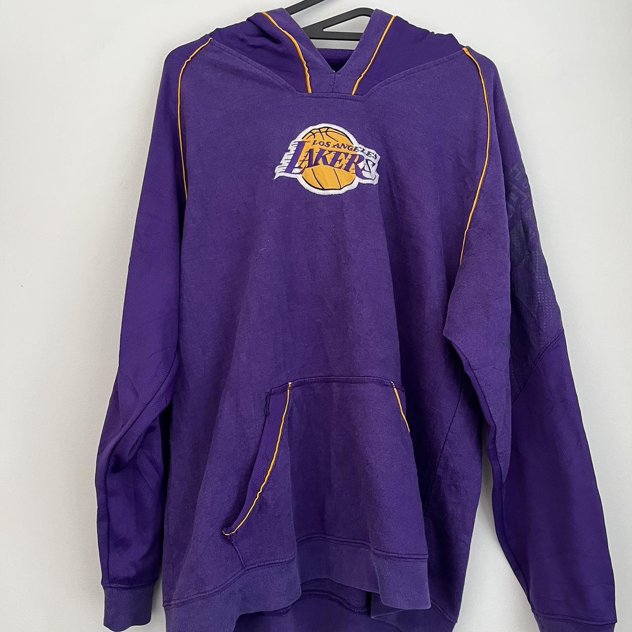 Los Angeles Lakers Adidas Center Logo Hoodie In - Depop