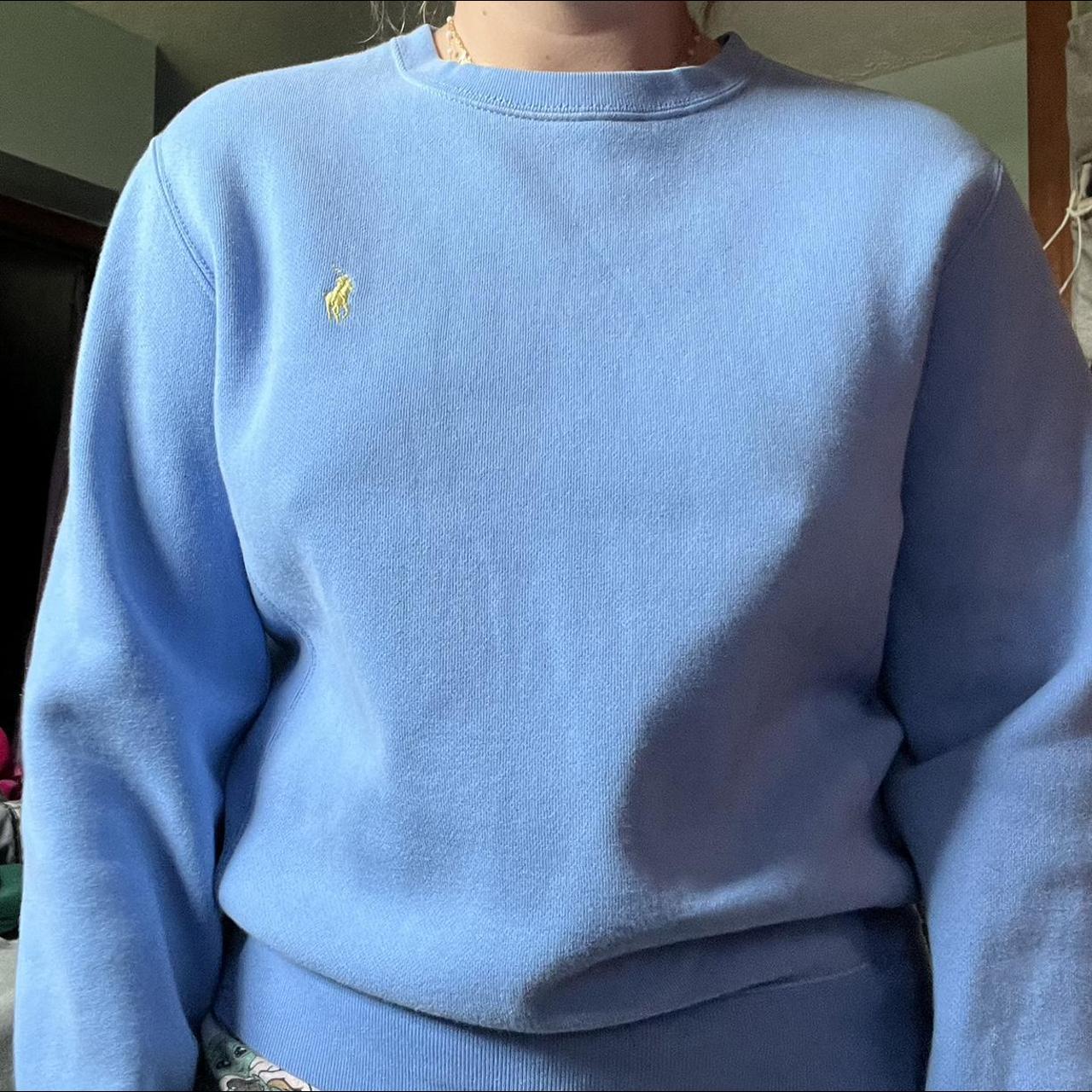 Polo Ralph Lauren Women's Blue Sweatshirt | Depop