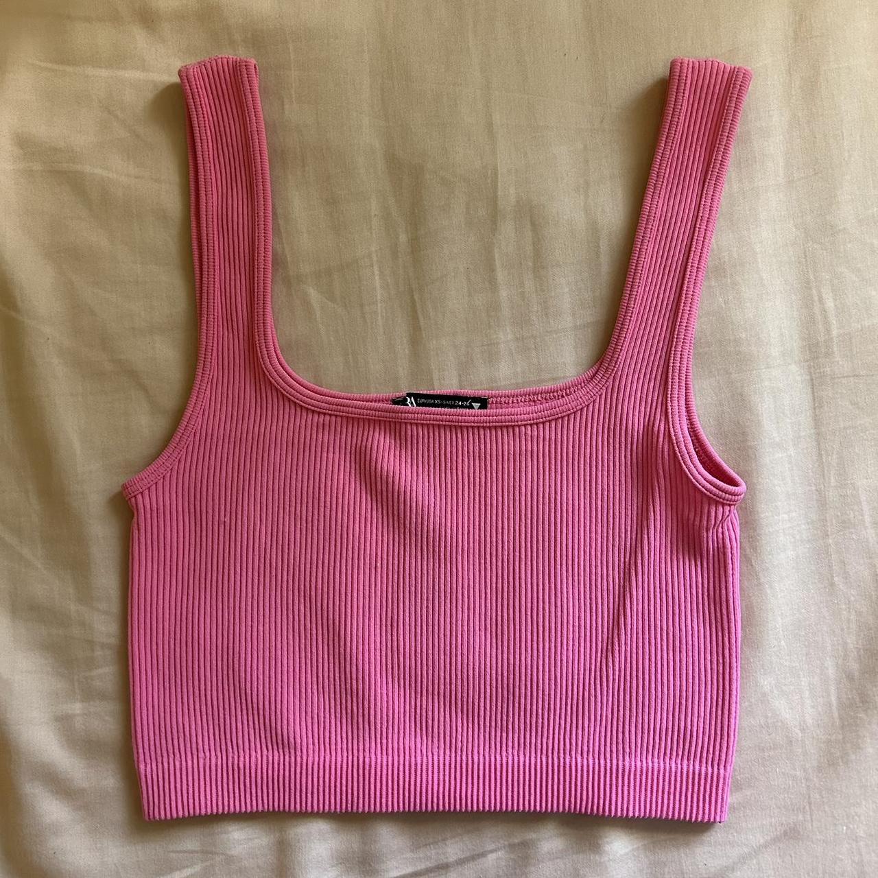 Zara Women's Pink Vest | Depop