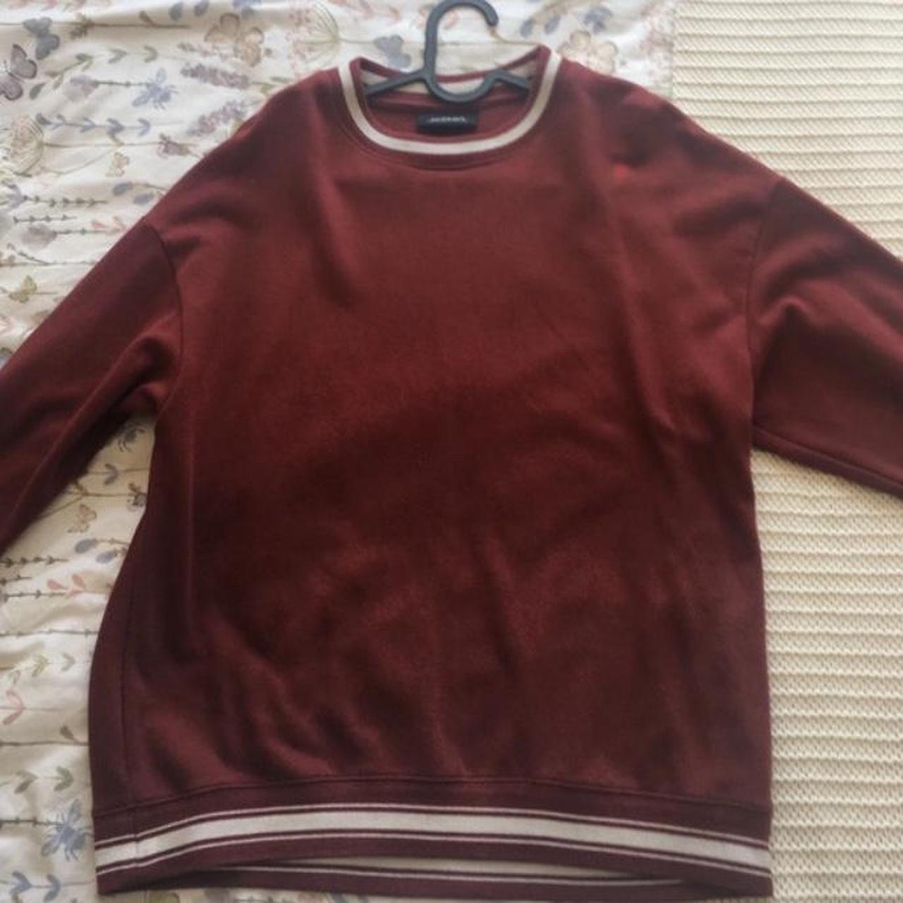 Dark red Monki jumper size S Comfy and perfect for... - Depop