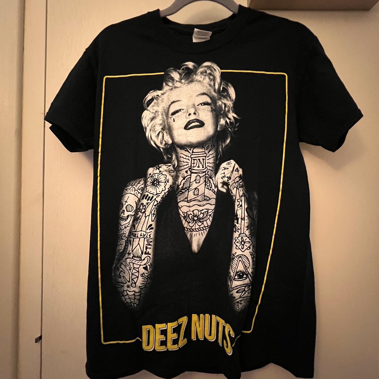 Deez Nuts band t-shirt - Marilyn Monroe tattooed..., image size:1280x1280