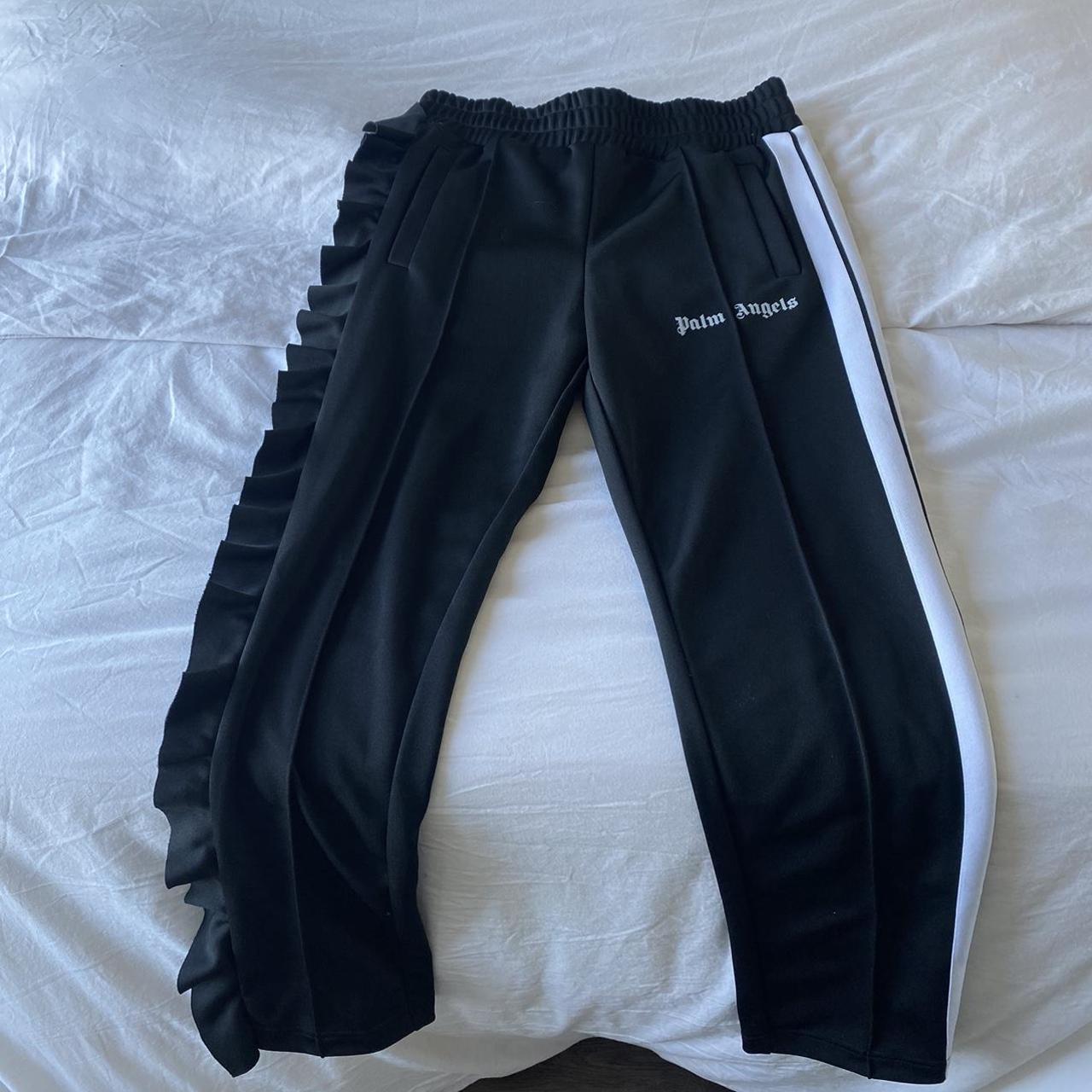Palm Angels Women's White and Black Joggers-tracksuits
